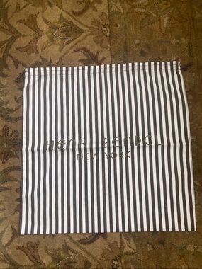 Henri Bendel Brown and White Striped Bag.